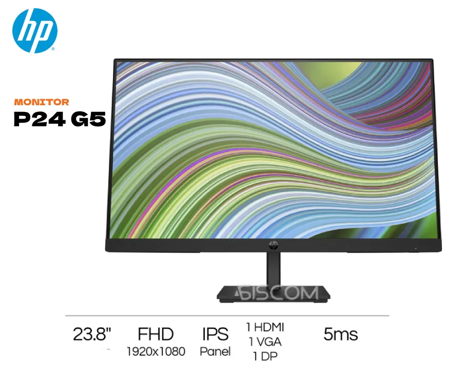 Monitor LED de 23.8" HP P24 G5 FHD 75Hz 5ms 64X66AA